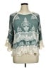 Democracy Teal 3/4 Sleeve Blouse Size 1X - photo 1