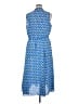 Anne Klein 100% Polyester Print Blue Casual Dress Size XL - photo 2