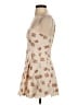 Cider 100% Cotton Floral Tan Cocktail Dress Size XS - photo 5