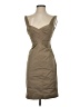 Karen Millen 100% Polyester Solid Tan Cocktail Dress Size Sm (2) - photo 1