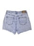 H&M Checkered-gingham Blue Denim Shorts Size 12 - photo 2