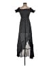 Mi ami 100% Polyester Polka Dots Black Casual Dress Size XS - photo 1