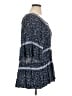 Free People 100% Rayon Blue 3/4 Sleeve Blouse Size L - photo 4