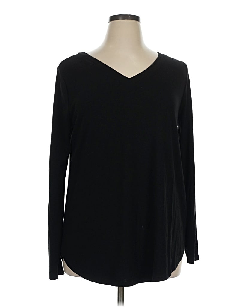 Pre-owned Zenana 3/4 Sleeve T-shirt In Black