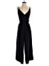 Habitual 100% Polyester Solid Black Jumpsuit Size Med (2) - photo 1