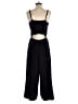 Habitual 100% Polyester Solid Black Jumpsuit Size Med (2) - photo 2