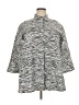 Max Mara Animal Print Silver 3/4 Sleeve Button-Down Shirt Size 3X (estimated) - photo 1