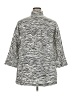 Max Mara Animal Print Silver 3/4 Sleeve Button-Down Shirt Size 3X (estimated) - photo 2