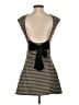 Cider 100% Polyester Houndstooth Brown Casual Dress Size XS - photo 2
