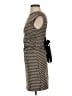 Cider 100% Polyester Houndstooth Brown Casual Dress Size XS - photo 5
