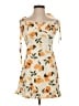 Cider Print Orange Cocktail Dress Size S - photo 1