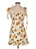 Cider Print Orange Cocktail Dress Size S - photo 2