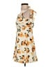 Cider Print Orange Cocktail Dress Size S - photo 5