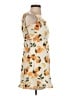Cider Print Orange Cocktail Dress Size S - photo 4