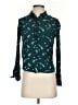 Pull&Bear Teal Long Sleeve Blouse Size S - photo 1
