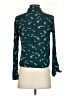 Pull&Bear Teal Long Sleeve Blouse Size S - photo 2