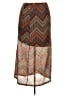 Bobeau 100% Polyester Chevron-herringbone Brown Casual Skirt Size 2X - photo 1