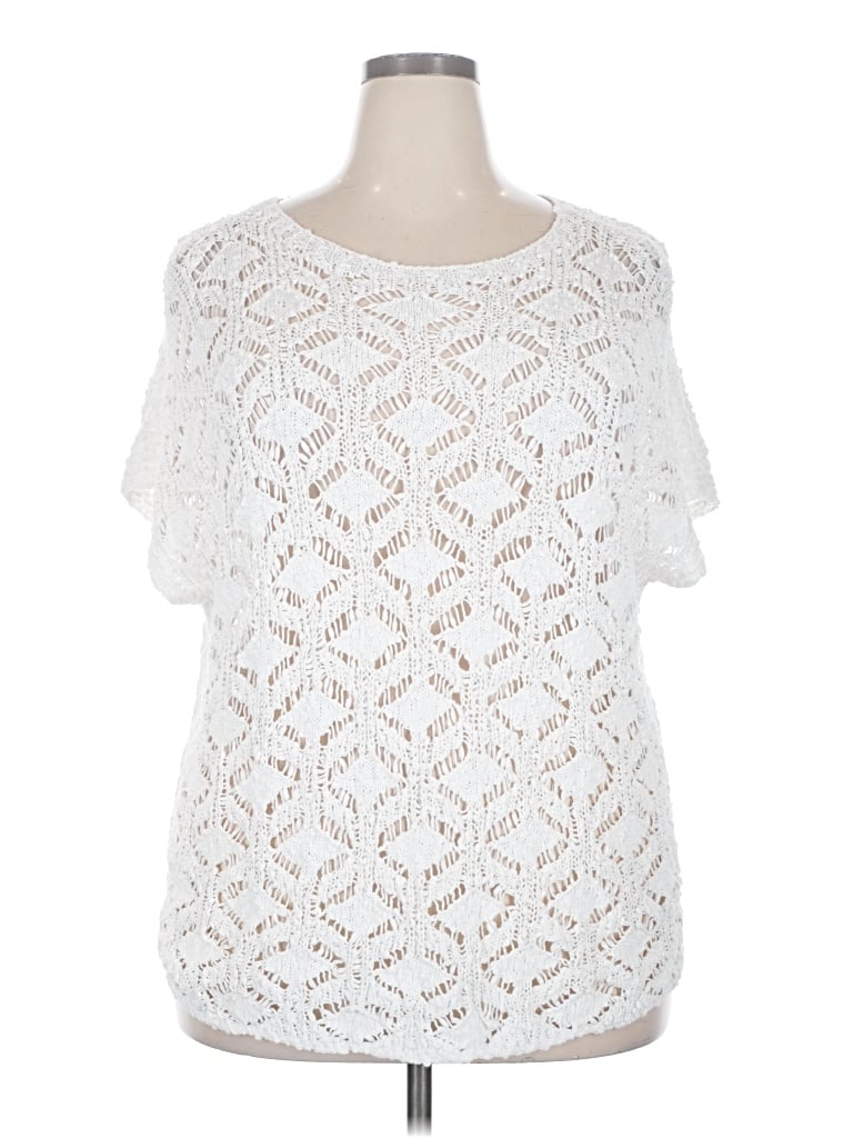 Pre-owned Purejill Poncho In White