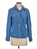 Denim & Co 100% Cotton Polka Dots Blue Jacket Size XS - photo 1