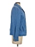 Denim & Co 100% Cotton Polka Dots Blue Jacket Size XS - photo 4