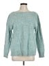 J.Jill Marled Animal Print Teal Pullover Sweater Size Lg Petite - photo 1