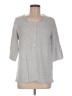 River Gray 3/4 Sleeve Button-Down Shirt Size M - photo 1