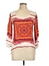 Renee C. 100% Polyester Orange 3/4 Sleeve Blouse Size L - photo 1