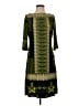Forever Graphic Green Casual Dress Size S - photo 1