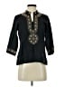 Impact Black 3/4 Sleeve Blouse Size S - photo 1