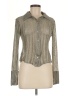 JS Collections Silver Long Sleeve Button-Down Shirt Size 6 - photo 1