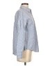 Old Navy 100% Cotton Stripes Blue Long Sleeve Button-Down Shirt Size S - photo 4