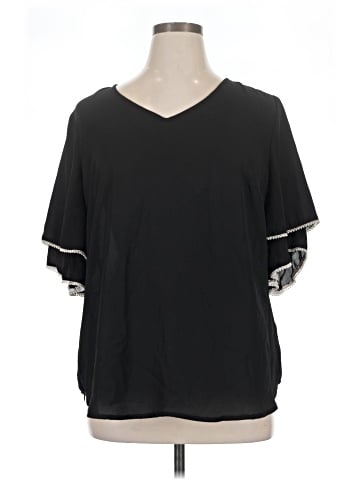 NY Collection Short Sleeve Blouse (view 1)