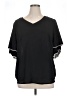 NY Collection 100% Polyester Black Short Sleeve Blouse Size 1X - photo 1