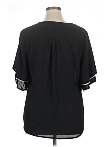 NY Collection Short Sleeve Blouse (view 2)