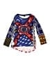 Desigual 100% Cotton Blue 3/4 Sleeve Top Size 7 - 8 - photo 1