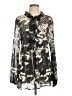Komarov 100% Polyester Gray Long Sleeve Blouse Size Lg (3) - photo 1