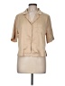 Crescent 100% Polyester Tan Short Sleeve Blouse Size M - photo 1