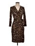 Anne Klein Animal Print Brown Cocktail Dress Size 4 - photo 1