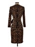 Anne Klein Animal Print Brown Cocktail Dress Size 4 - photo 2