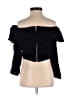 Topshop 100% Polyester Black 3/4 Sleeve Blouse Size 2 - photo 2