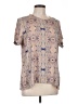 Cali Dreaming 100% Polyamide Tan Short Sleeve Blouse Size L - photo 1