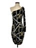 Symphony Graphic Black Cocktail Dress Size L - photo 1
