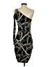 Symphony Graphic Black Cocktail Dress Size L - photo 2