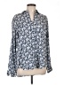 Grayson Print Blue Long Sleeve Blouse Size Lg (4) - photo 1