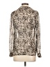 Forever 21 100% Polyester Animal Print Ivory Long Sleeve Blouse Size S - photo 2