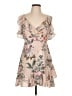 Majorelle 100% Polyester Floral Tan Cocktail Dress Size L - photo 1