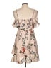 Majorelle 100% Polyester Floral Tan Cocktail Dress Size L - photo 2