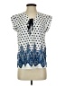 Papaya 100% Polyester Blue Short Sleeve Blouse Size S - photo 1