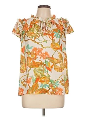 Rose + Olive Short Sleeve Blouse (view 1)