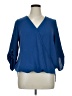 Weston 100% Polyester Blue 3/4 Sleeve Blouse Size XL - photo 1